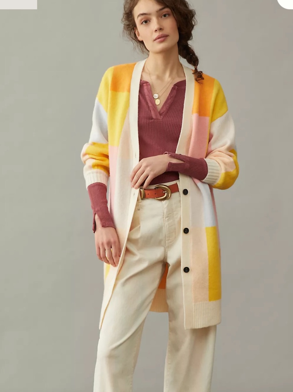 Amadi Lexie Colorblocked Cardigan. Size L.
